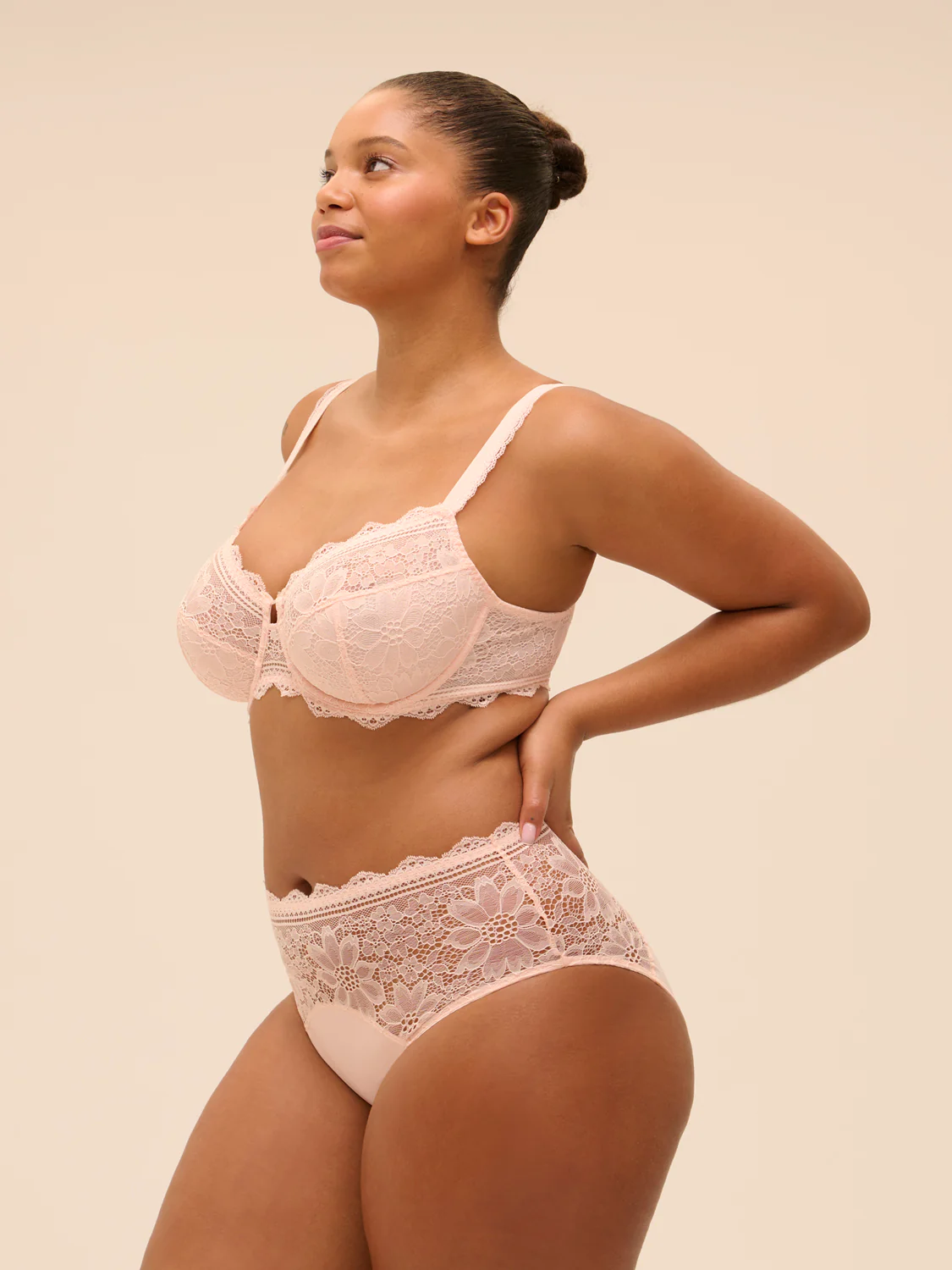 Full cup support bra - Petal Powder - Image 4