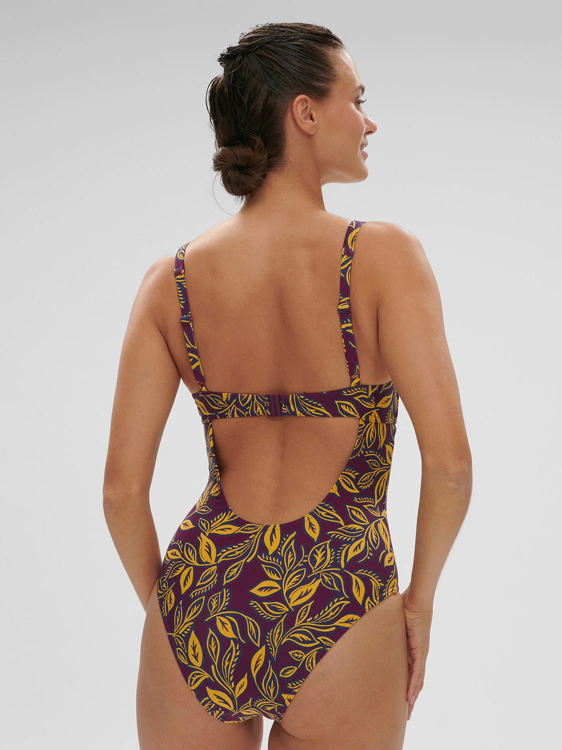 Underwired one-piece swimsuit - Agadir Purple Print - Image 2